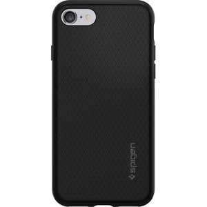 Spigen Liquid Air Armor Case for Apple iPhone 7 Smartphone - Black - Shock Absorbing, Fingerprint Resistant, Scratch Resis