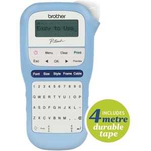 Brother PT-H110LB Compact Handheld Label Printer - Thermal Transfer - 20 mm/s Mono - 3 Fonts - Tape - 304.80 mm, 152.40 mm