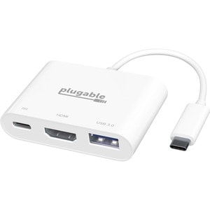 Plugable USB C Mini Dock with HDMI, USB 3.0 and Pass-Through Charging Compatible with 2018 iPad Pro, 2018 MacBook Air, Del