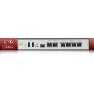 ZYXEL ZyWALL VPN100 Network Security/Firewall Appliance - 7 Port - 10/100/1000Base-T - Gigabit Ethernet - AES (256-bit), D