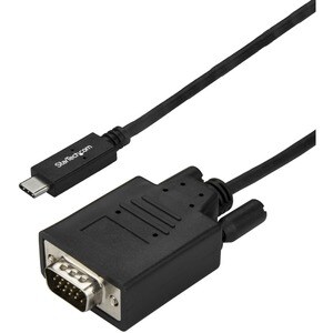StarTech.com 3m USB-C auf VGA Kabel - 1920 x 1200 - Schwarz - Unterstützt bis zu1920 x 1200 - Schwarz