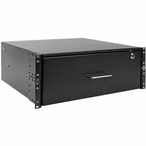 Eaton Tripp Lite Series SmartRack 4U Locking Rack-Mount Storage Drawer - 19? 4U Wide Rack-mountable - Black Powder Coat - 