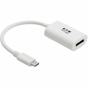 Eaton Tripp Lite Series USB-C to Displayport 4K 60Hz Adapter, White - 1 x DisplayPort - Mac, Chrome OS