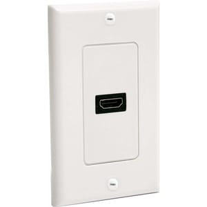 StarTech.com Single Outlet Female HDMI Wall Plate White - 1-gang - White - 2 x HDMI Port(s) - 1