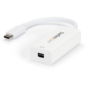 StarTech.com - USB-C to Mini DisplayPort Adapter - 4K 60Hz - White - USB Type-C to Mini DP Adapter - Thunderbolt 3 Compati