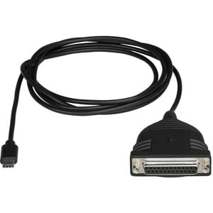StarTech.com USB C to Parallel Printer Cable - USB to DB25 - Printer Cable Adapter - USB C Printer Cable - Bus Powered - 1