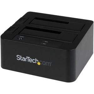 StarTech.com Drive Dock SATA/600 - USB 3.0 Type B, eSATA Host Interface - UASP Support External - Black - Dual-Bay Hard Dr
