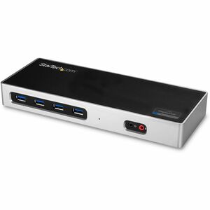 StarTech.com USB-C & USB-A Dock, Dual Monitor 4K 60Hz Dock DisplayPort/HDMI, Hybrid USB 3.0 Laptop Docking Station, 6x USB