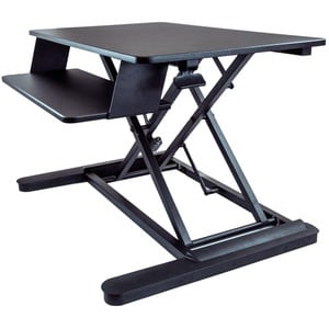 StarTech.com Sit Stand Desk Converter - Keyboard Tray - Height Adjustable Ergonomic Desktop/Tabletop Standing Desk - Large