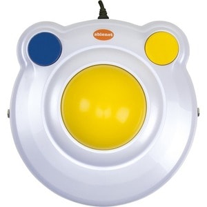 ABLENET BIGTRACK TRACKBALL MOUSE - Cable - Blue, White, Yellow - USB - Trackball - 1