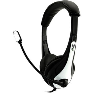 AVID AE-36 HEADSET WITH NOISE CANCELLING MIC & 3.5MM PLUG WHITE - Stereo - Mini-phone (3.5mm) - Wired - 32 Ohm - 20 Hz - 2