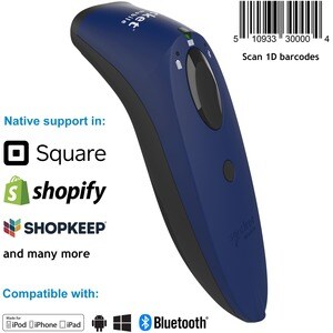 Socket Mobile SocketScan S730 Handheld Barcode Scanner - Wireless Connectivity - Blue - 1D - Laser - Bluetooth