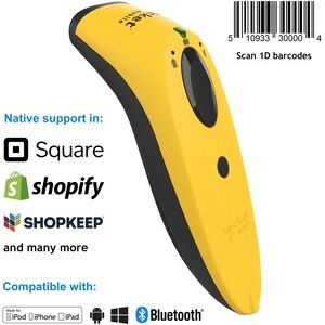 Socket Mobile SocketScan S730 Handheld Barcode Scanner - Wireless Connectivity - Yellow - 1D - Laser - Bluetooth