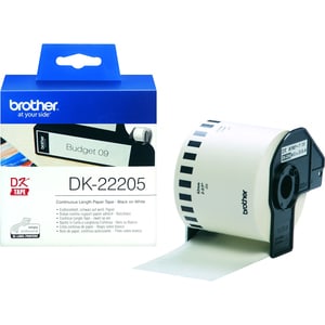 Brother DK22205 Label Tape - 62 mm Width - Rectangle - White