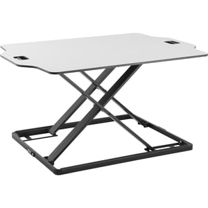 Amer Mounts Ultra Slim Height Adjustable Standing Desk- White Finish - 22.05 lb Load Capacity - 15.70" Height x 21.30" Wid