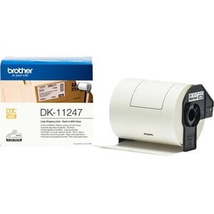 Brother Shipping Label - 103 mm Height x 164 mm Width - Rectangle - Direct Thermal - White - 180 / Roll