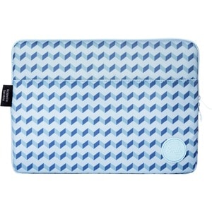 Silver Sanz Carrying Case (Sleeve) for 33 cm (13") Notebook - Nylon, Polyester Body - Blue Geometric - 300 mm Height x 340