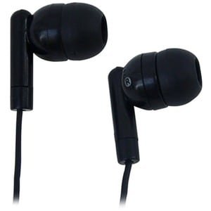 AVID AE-215 LIGHTWEIGHT 1 USE EARBUD WITH SILICONE EAR TIPS - Stereo - Black - Mini-phone (3.5mm) - Wired - 32 Ohm - 20 Hz
