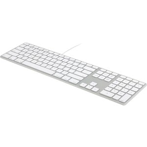 MATIAS WIRED ALUMINUM KEYBOARD W/ NUMERIC KEYPAD FOR MAC SILVER - Cable Connectivity - USB 2.0 Interface Volume Control Ho