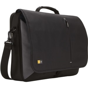 Case Logic VNM-217 Carrying Case (Messenger) for 17" Notebook, Accessories, Mouse, iPod, Cell Phone, Pen - Black - Dobby N