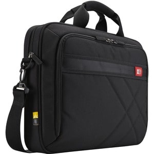 Case Logic DLC-115 Carrying Case for 10.1" to 15.6" Notebook - Black - Anti-slip Shoulder Strap - Polyester Body - Shoulde