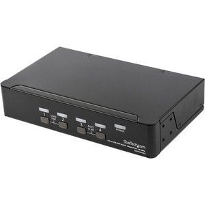 StarTech.com 4 Port DisplayPort KVM Switch - 4K 60Hz - Single Display - UHD DP 1.2 USB KVM Switch with USB 2.0 Hub & Audio