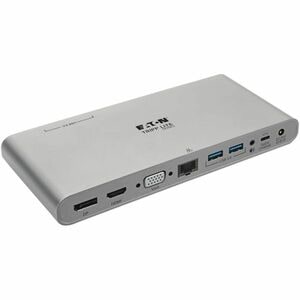 Eaton Tripp Lite Series USB-C Dock, Triple Display - 4K HDMI/DisplayPort, VGA, USB 3.x (5Gbps), USB-A/C Hub Ports, GbE, 10