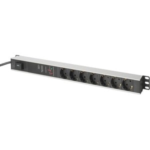 Digitus DN-95412 PDU - CEE 7/7 (SCHUKO) - 16 A - 230 V AC Eingang - 230 V AC Ausgang - 1U - Horizontal/Vertikal - Rackmount