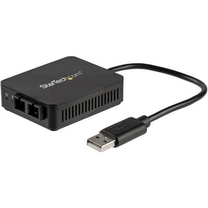 StarTech.com USB to Fiber Optic Converter - 100Mbps - USB 2.0 Network Adapter - 100Base-FX SC Duplex Multimode Fiber/MMF -