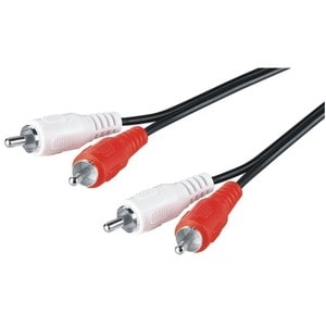 M-CAB 50 cm RCA Audio Cable for Audio Device - First End: 2 x RCA Audio - Male - Second End: 2 x RCA Audio - Male - Black