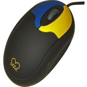 Ablenet Tiny Mouse with 2 Buttons and Scroll Wheel, Wired. Half the size of a standard mouse - Optical - Black - USB - 800