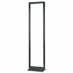 Ortronics Q Rack Frame - For Equipment Rack - 38U Rack Height - Rack-mountable Open Frame - 2 Post - Black - Aluminum