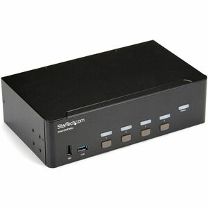 StarTech.com KVM Switchbox - TAA Compliant - 4 Computer(s) - 1 Local User(s) - 3840 x 2160 - 10 x USB - 10 x HDMI - Rack-m