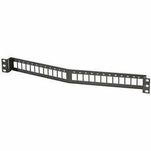 Ortronics TechChoice Angled Patch Panel Kit 48 Port - 48 Port(s) - 2U High - Optical Fiber - Black - Rack-mountable