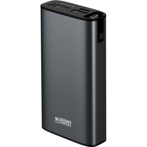 Urban Factory Power Bank - Sideral Gray - For USB Device, iPad, Mouse, TV - 10050 mAh - 2.40 A - 5 V DC Output - 5 V DC In