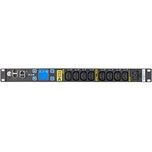 Eaton Managed EMAT10-10 8-Outlet PDU - Switched - Network (RJ-45) - 1U - Horizontal - Rack-mountable