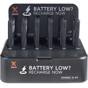 Xtorm Charge 'n Go Multi-Bay Battery Charger - 18 V DC Input - 5 V DC Output - Input connectors: USB - 6 - Proprietary Bat
