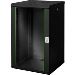 DIGITUS Professional Unique 20U Wandmontierbar Rackschrank für LAN-Schalter, Patchfeld - 482,60 mm Rack Width - Schwarz - 