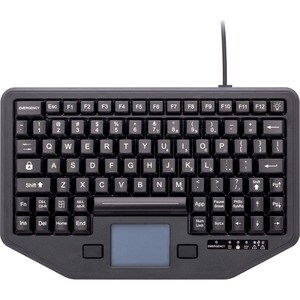 Gamber-Johnson Keyboard - Cable Connectivity - USB Interface - TouchPad - 88 Key(s) - Emergency Hot Key(s)