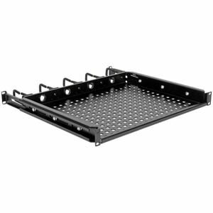 Eaton Tripp Lite Series SmartRack Cantilevered Steel Rack Shelf - 1U, Vented, Integrated Cable Rings, 14.2 in. Deep, Holds
