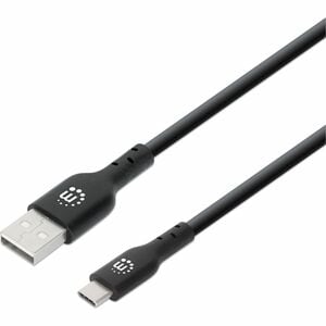 USB-C to USB-A Cable, 3m, Male to Male, 480 Mbps (USB 2.0), Hi-Speed USB, Black, Lifetime Warranty, Polybag - Cable for De