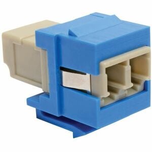 Eaton Tripp Lite Series Duplex Multimode Fiber Coupler, Keystone Jack - LC to LC, Blue - 2 x LC Network Female - Blue