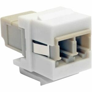 Eaton Tripp Lite Series Duplex Multimode Fiber Coupler, Keystone Jack - LC to LC, White - 2 x LC Network Female - White