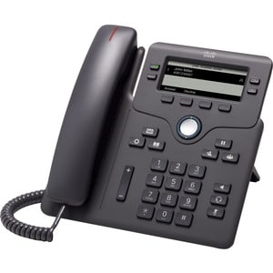 Cisco 6851 IP Phone - Corded - Corded - Charcoal - 4 x Total Line - VoIP - 2 x Network (RJ-45) - PoE Ports