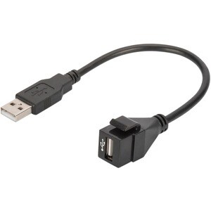 DIGITUS Professional 16 cm USB Datentransferkabel für Patchfeld, Frontplatte - 1 - Erster Anschluss: Anschluss 1: USB A, S