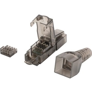 Digitus CAT 6A Feldstecker, ungeschirmt, AWG 27/7 bis 22/1, Massiv- und Litzenleiter. Stecker: RJ-45, Produktfarbe: Schwar