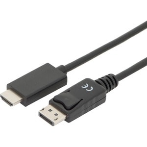 Assmann 3 m DisplayPort/HDMI AV-Kabel für Audio-/Video-Gerät, PC, Notebook, Monitor - 1 - Zweiter Anschluss: 1 x DisplayPo