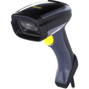 Wasp WDI7500 Handheld Barcode Scanner - Black, Yellow - USB Cable Included - 1D, 2D - Imager