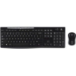 Logitech Wireless Combo MK270 Keyboard & Mouse - QWERTY - English (US) - USB 2.0 Wireless RF - Keyboard/Keypad Color: Blac