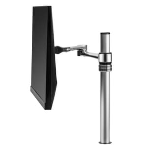 AF-AT-P swing arm on post - monitors to 32" - 8kg (17.6lb) flat, 5.5kg (12lb) curved - POLISHED Silver